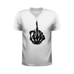 Netwerk Fuck'Em Skull Finger T-Shirt-White